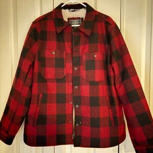 G.H. Bass & Co. Red and Black Buffalo Check lined Jacket
